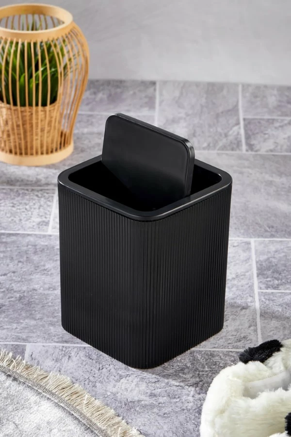 Organizator za kopalnico, Mijölnir PZR-072, 100% plastika, črn, 22,3 x 18 x 18 cm