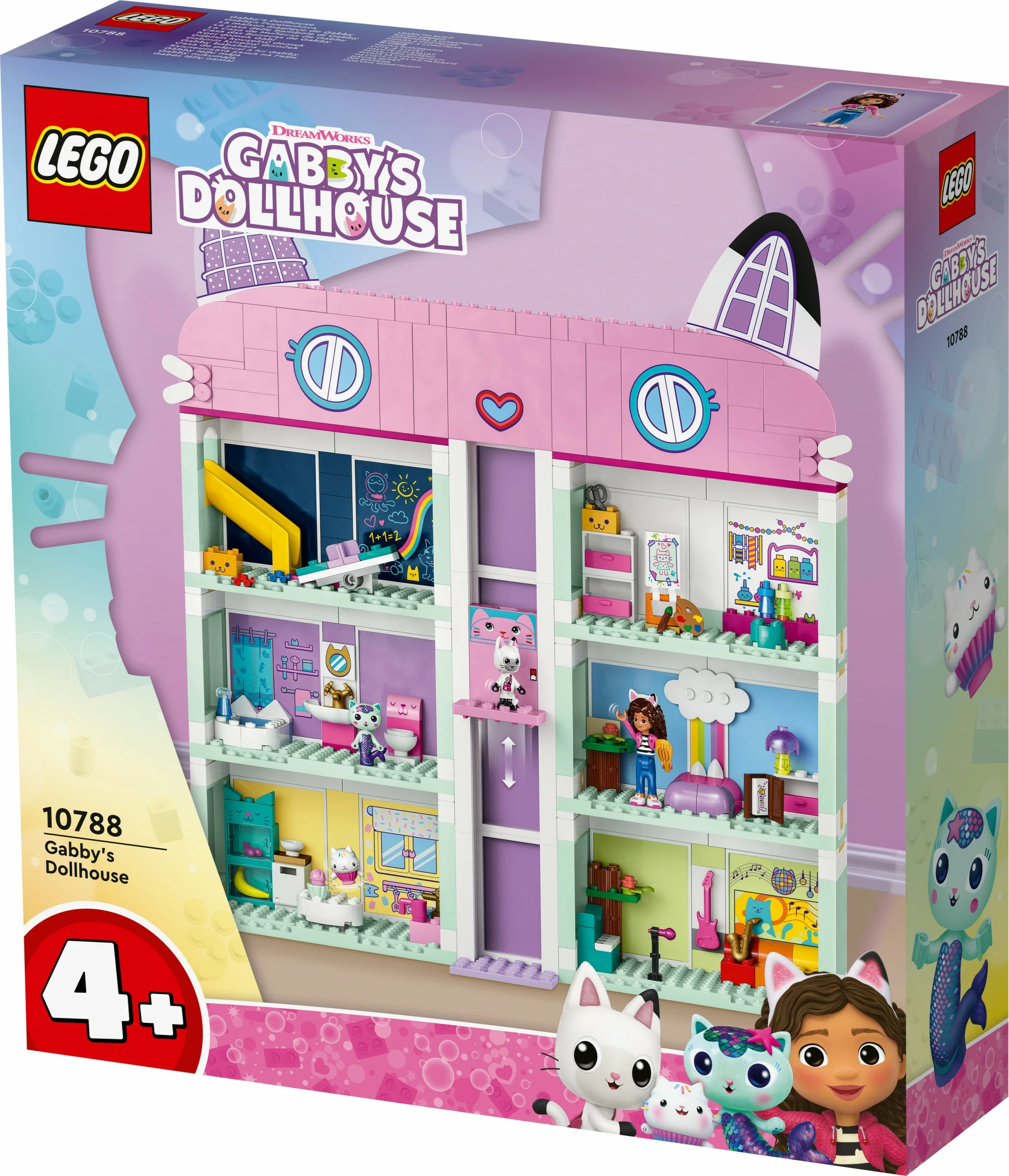 Igralni set Gabby's Dollhouse LEGO 10788, 498 delov, večbarven