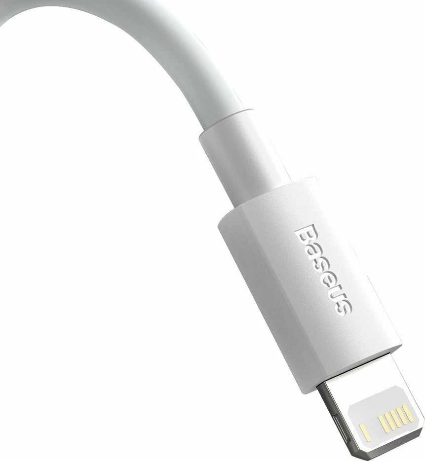 USB–Lightning kabel, 1,5 m, komplet 2 kosa, Baseus TZCALZJ-02, bela