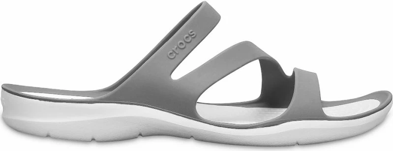 Sandali Swiftwater za ženske, Crocs, sivobeli