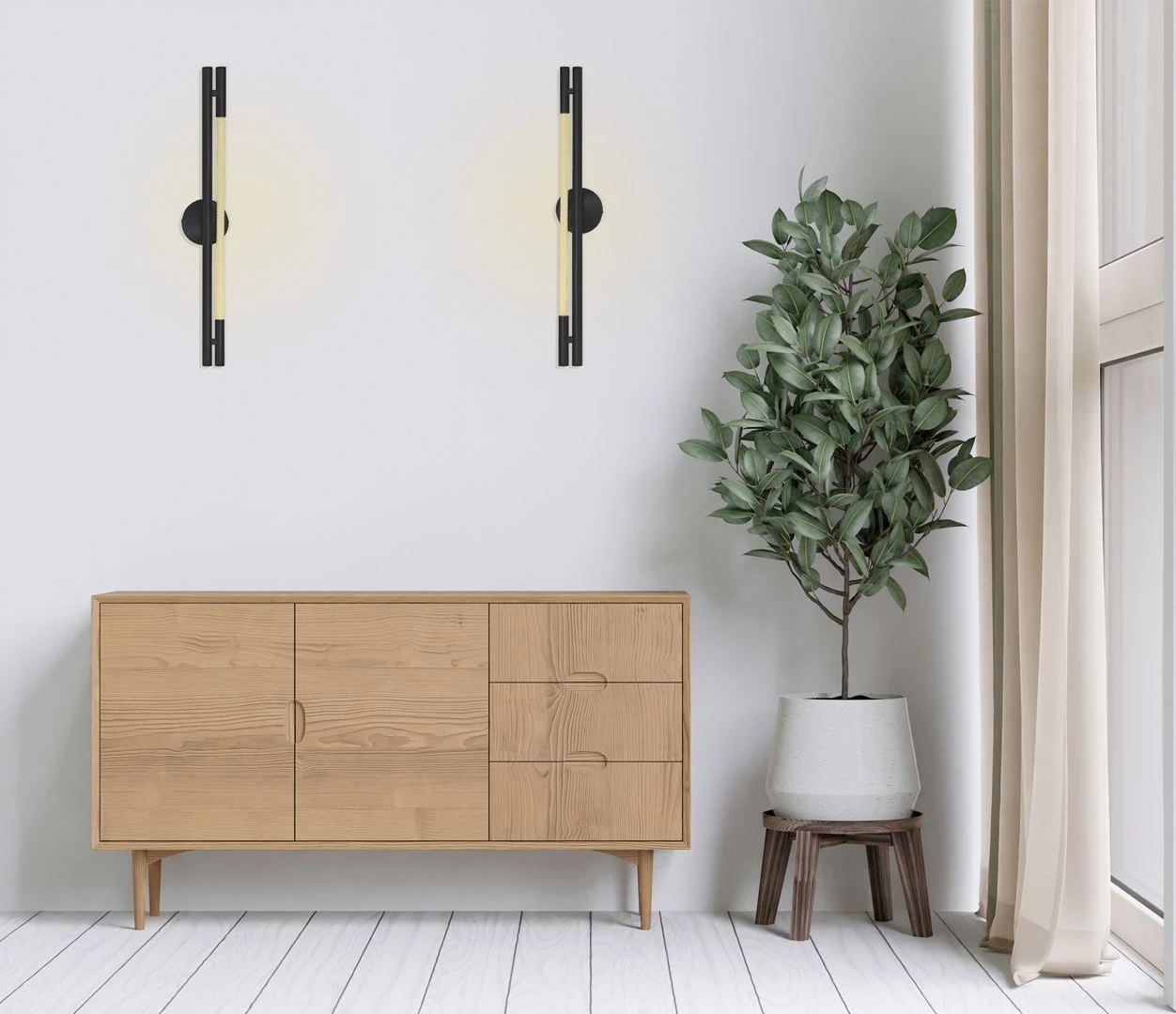 LED stenska svetilka, Activejet AJE-CHARLIE WW, črna