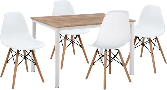 Set 5 kosov Miza sonama & stoli PPn Twist bel sedež FH11014 110x70x76 cm