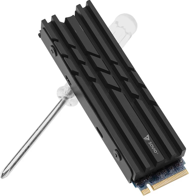 Hlajenje za M.2 NVME 2280, SAVIO AK-60, črno