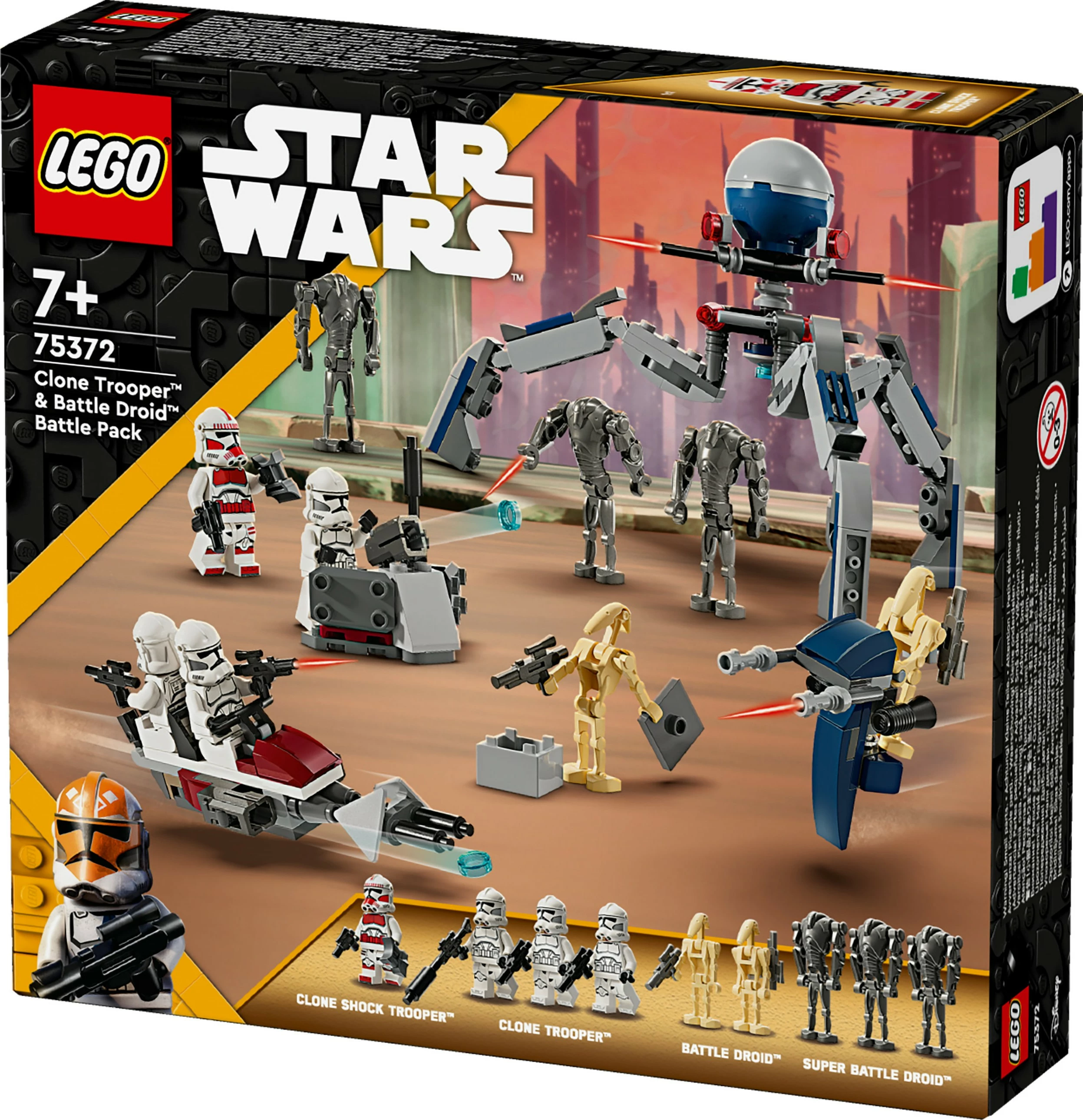 Gradbeni set Clone Trooper in Battle Droid LEGO, 215 delov, plastika, večbarven