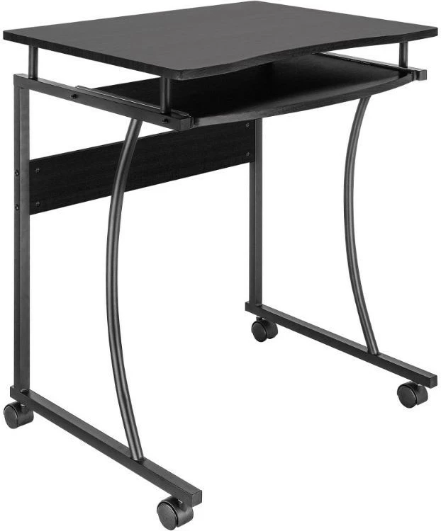 Računalniška miza 60x48 cm s izvlečnim predalom za tipkovnico Techly ICA-TB 131B, črna