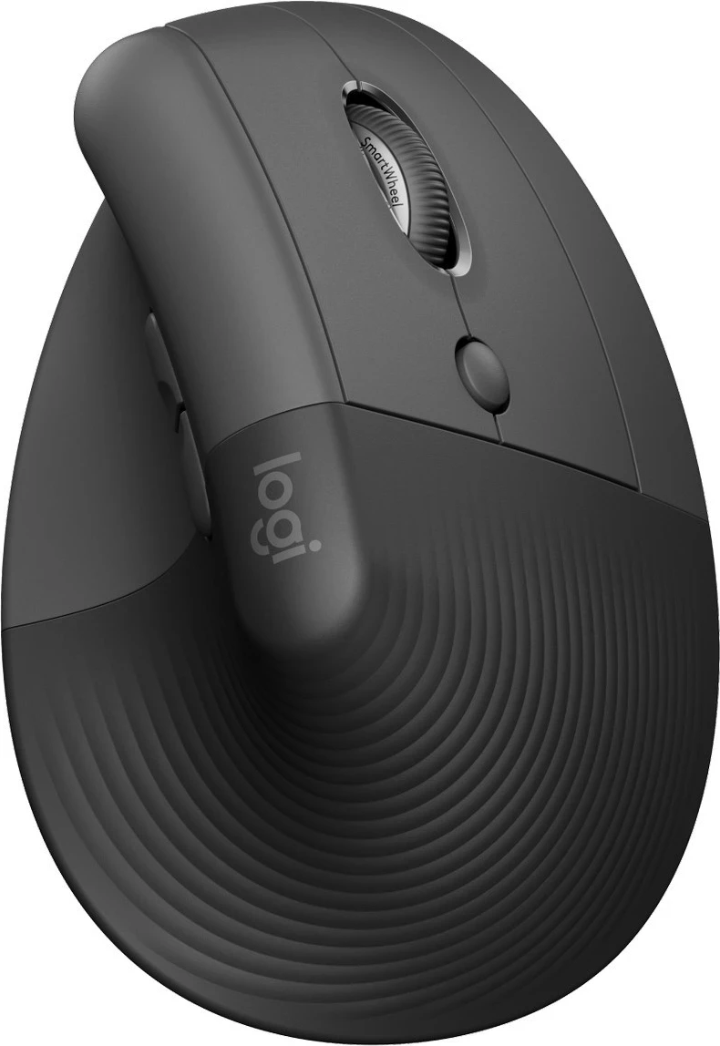 Ergonomski vertikalni miška Lift, Logitech, brezžična, siva