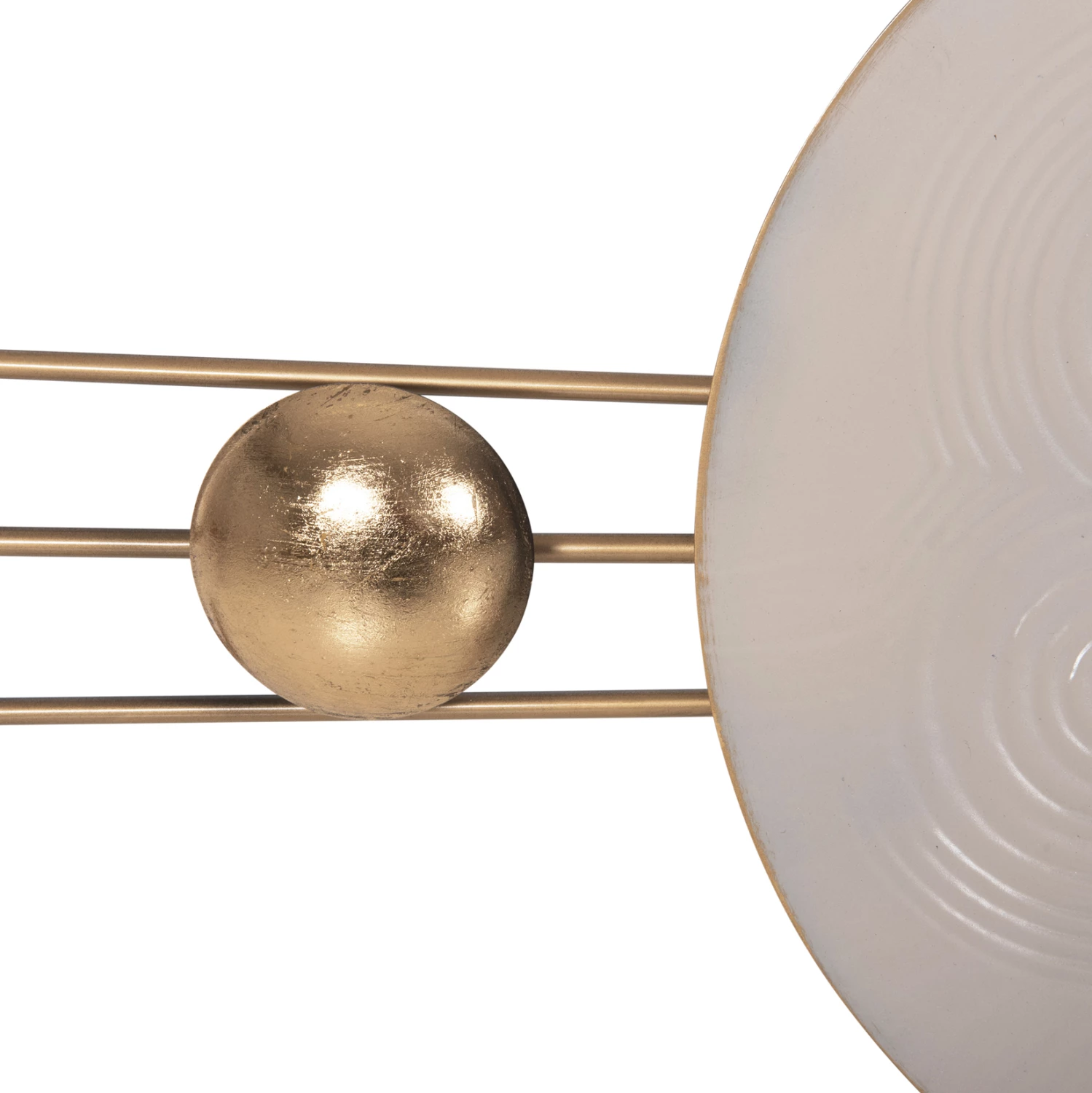 Stenska ura FH4212 kovinska v beli barvi s črnimi kazalci 116x7x50,5Hcm