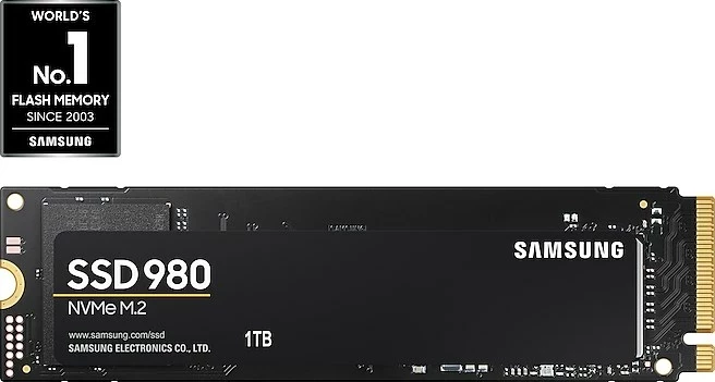 SSD, 1 TB, M.2, PCI Express 3.0, NVMe, Samsung 980, črn