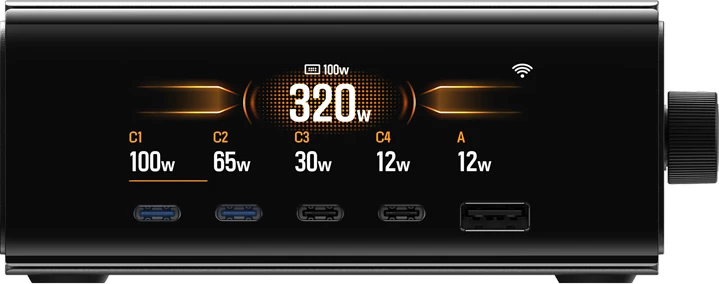 Stacion za polnjenje EcoFlow RAPID Pro 320W, 4x USB-C, 1x USB-A, GaN