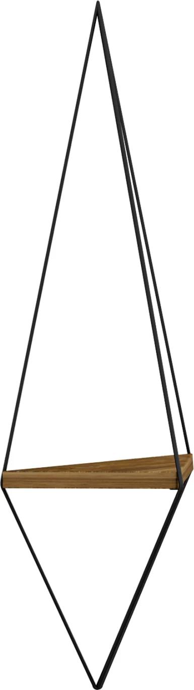 Stenska polica 2-delni set CANNARD FH8925.11 melamin v naravni-črni kovini 23x15x60Hcm