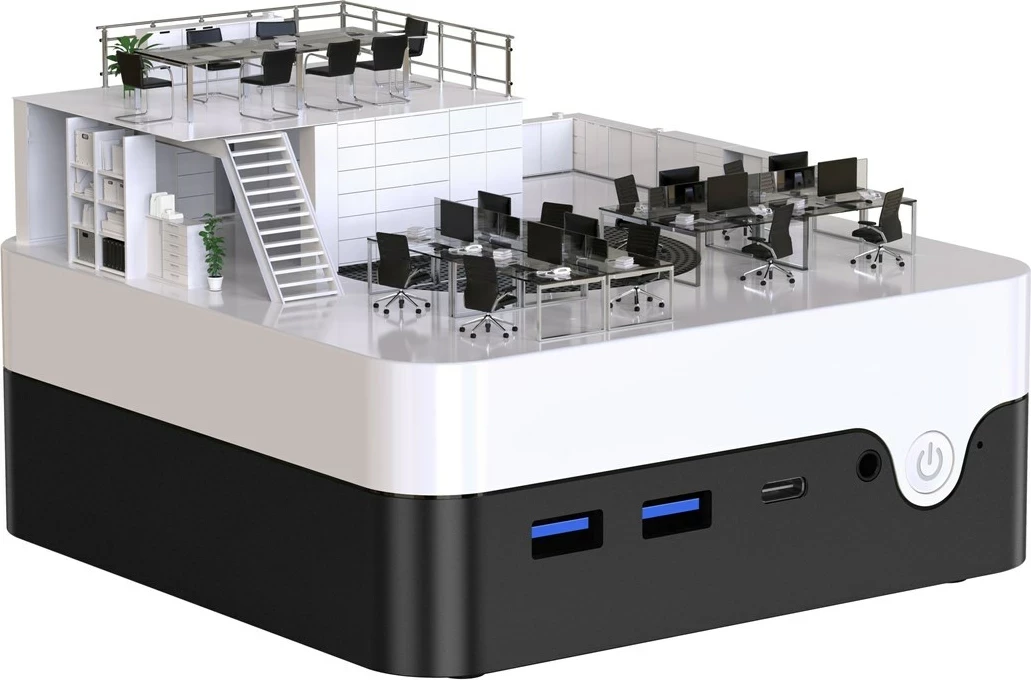 Mini računalnik CHUWI LarkBox X, Intel N N100, 12 GB RAM, 512 GB SSD, bel