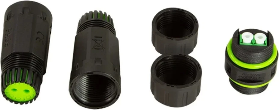 Zunanji konektor za optična vlakna LC Duplex, IP68, črn — Techly 368642