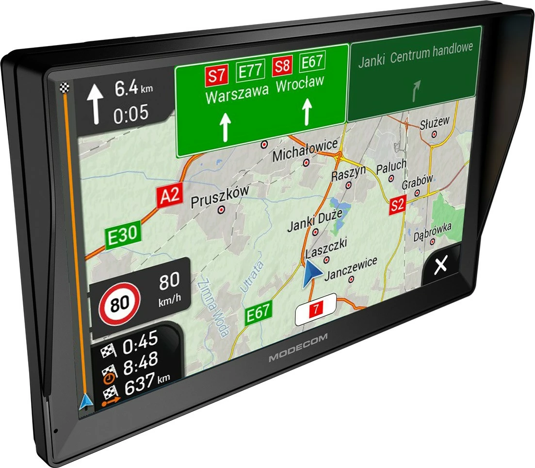 GPS navigator za tovornjake MODECOM FREEWAY CX 9.3 iGO, 9‑palčni zaslon, Evropa, 16 GB, 512 MB RAM, USB‑C, enoletna posodobitev
