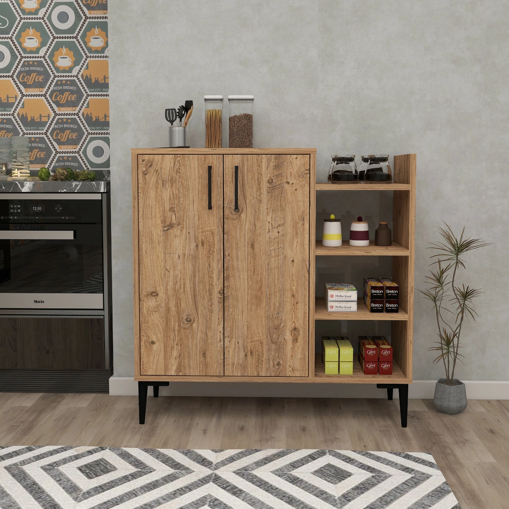 Večnamenski omarica, Atlantic Pine, Hanah Home Leskar