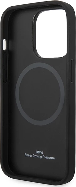 Ovitek za telefon za iPhone 14 Pro 6,1", ekološko usnje, MagSafe, BMW BMHMP14L22RFGR, bordo