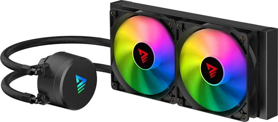 Vodna hlajenja za ohišje Savio VELOX 240MM, 2x12 cm, RGB, črno