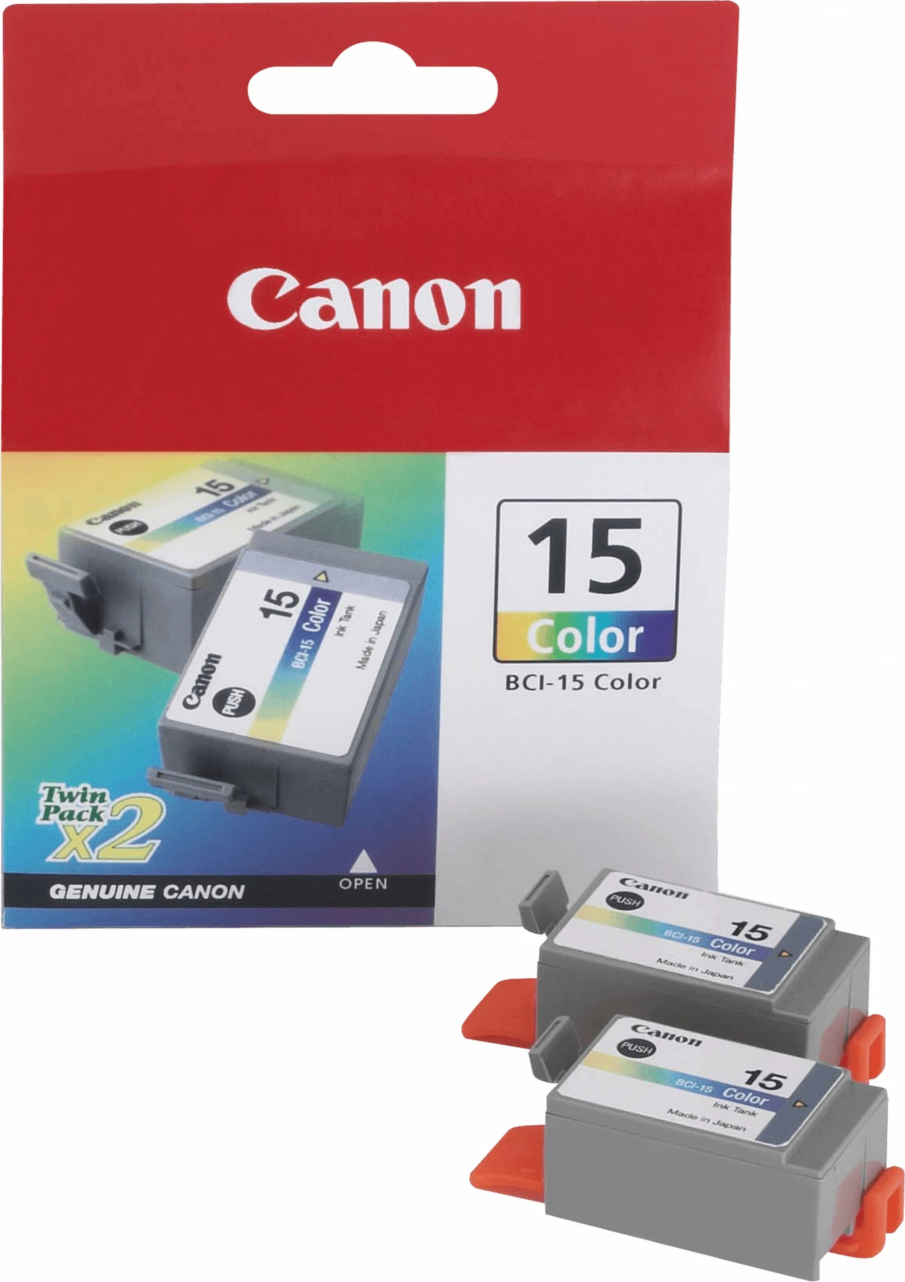 Barvni vložki Canon BCI-15, cyan, magenta, rumena, 349 strani