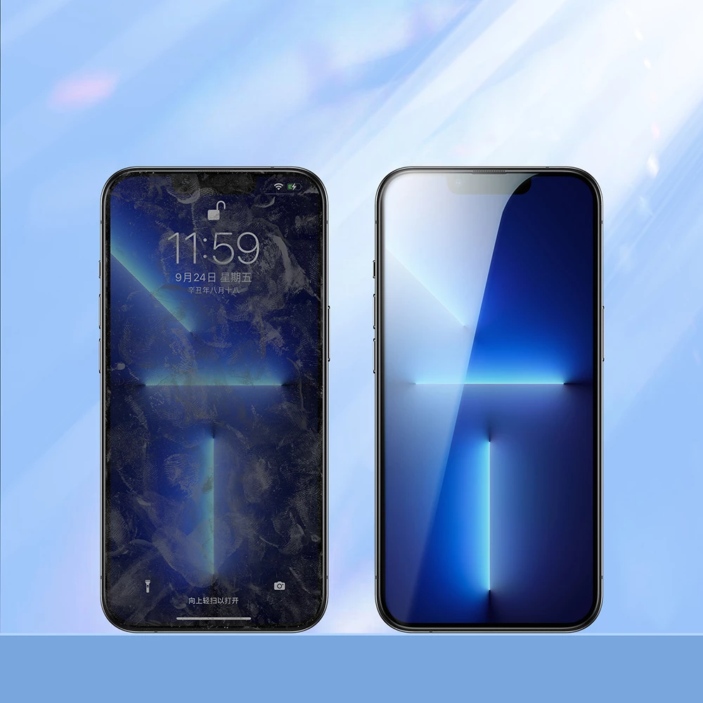 Zaščitno steklo 2,5D Joyroom Knight TG za iPhone 14 Plus, črno okvir, prozorno (JR-H03)