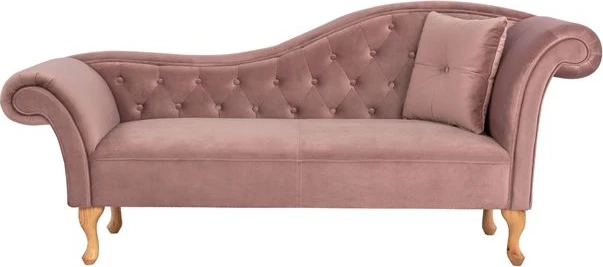 Recliner iz prašno roza žameta FH3008.05 desni naslon 187x61x82 cm