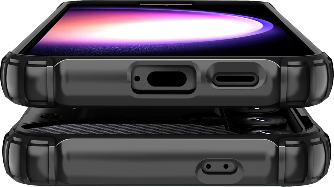 Hibridna zaščita za Samsung Galaxy S24 FE Hurtel, črna