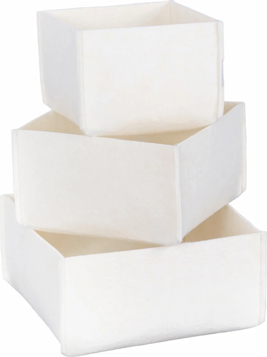 Set namiznih organizatorjev iz filca, krem, 3 kosi, Aberto Design HMY-6268