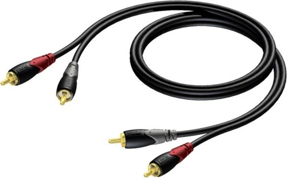 Avdio kabel PROCAB CLA800/3, 2x RCA moški na 2x RCA moški, 3 m, črn