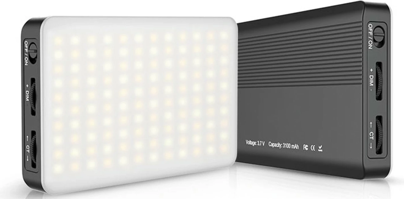 Prenosna LED luč RealPower VL-1, 3100 mAh, 8 W, 120 LED, črno/bele