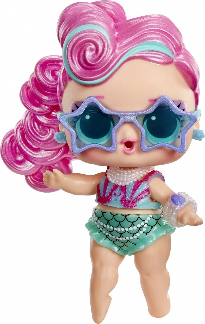 Presenečevalna sirenska kukla z repom, ki spreminja barvo, L.O.L. Surprise Mermaids, MGA 510604-EUC
