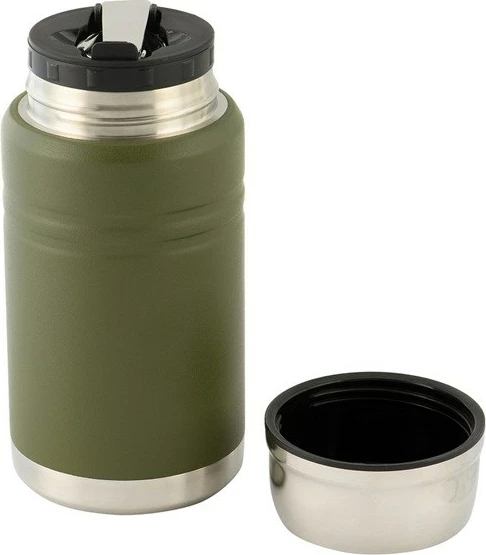 Termos za hrano z zložljivo žlico M-TAC UN-R02-750A, 750 ml, olivno zelen