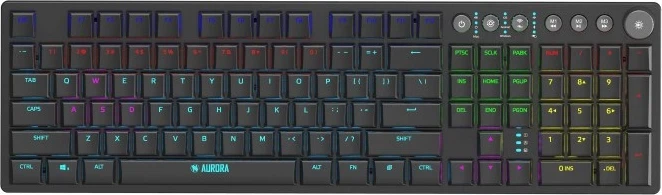 Brezžična tipkovnica RF iBox AURORA K-6 + Bluetooth QWERTY, črna