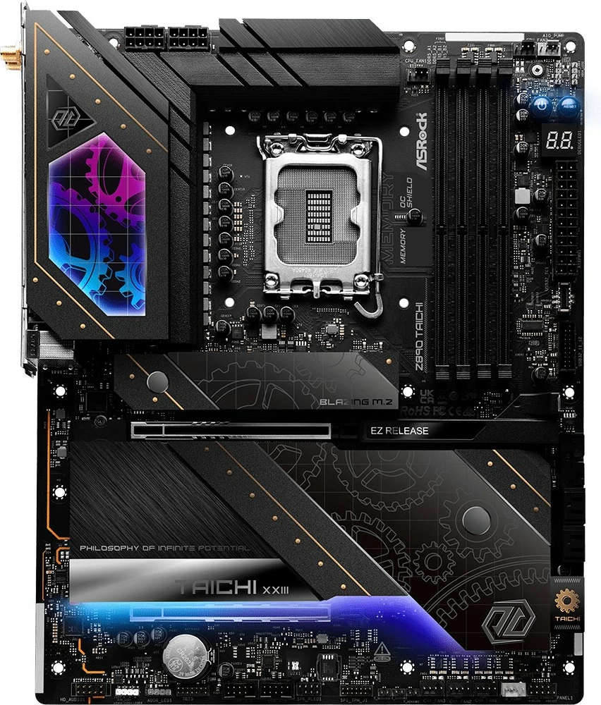 Matična plošča ASRock Z890 Taichi, Intel, LGA 1851, DDR5, Wi‑Fi 7, Thunderbolt 4