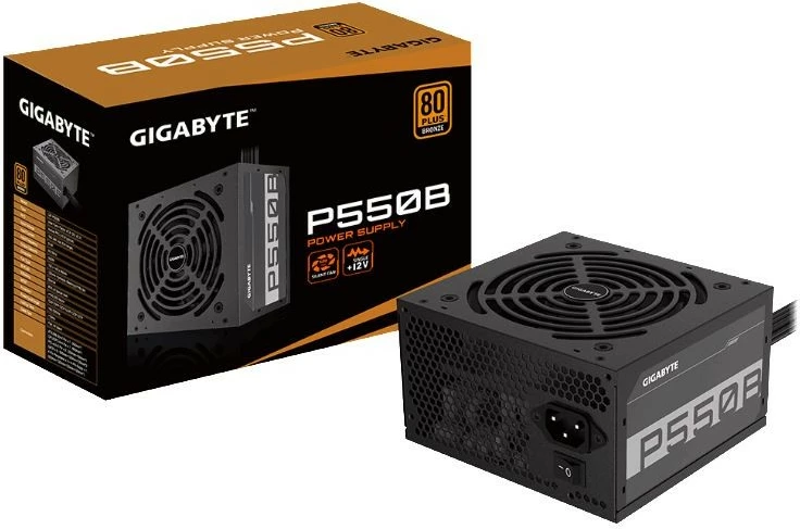 Napajalnik 550W, 80 PLUS Bronze, ATX, črn - Gigabyte GP-P550B