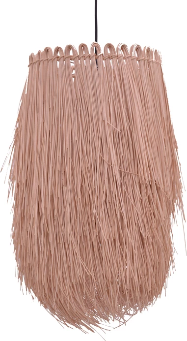 Stropna svetilka iz ratana, naravna, D32×52 cm