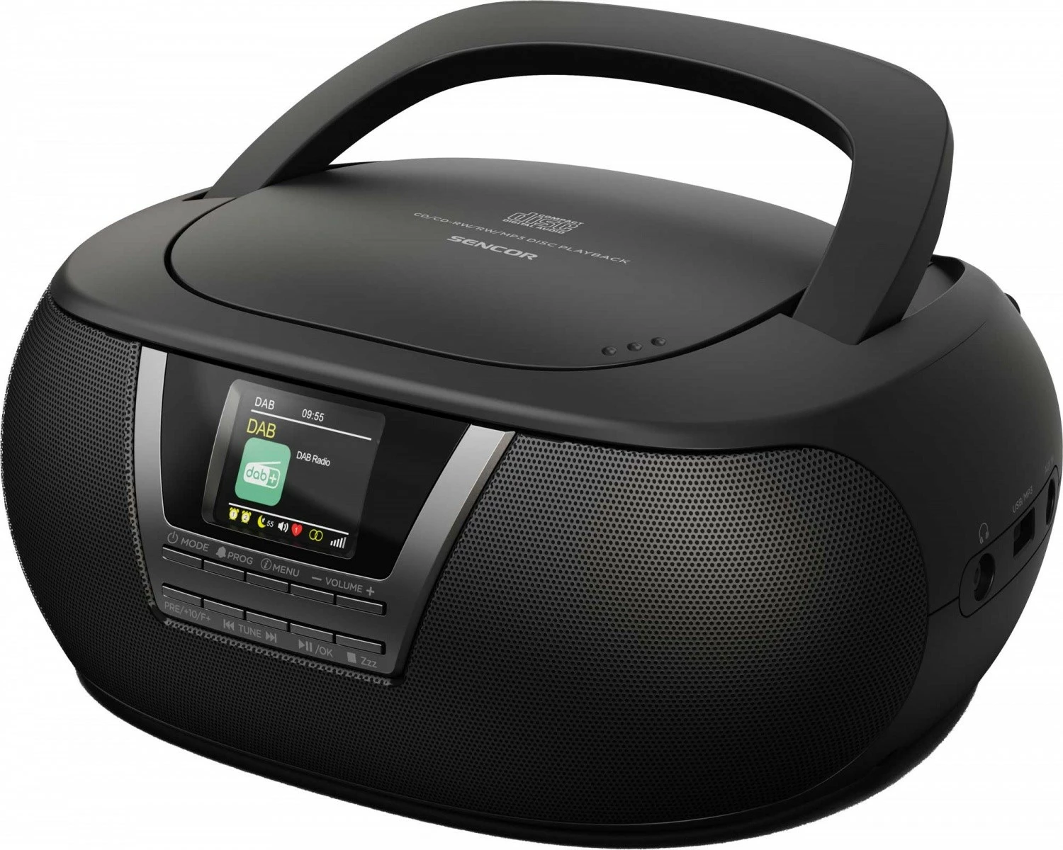 Radio boombox Sencor SPT 6200DB, CD/MP3/USB/FM/DAB+, Bluetooth, črn