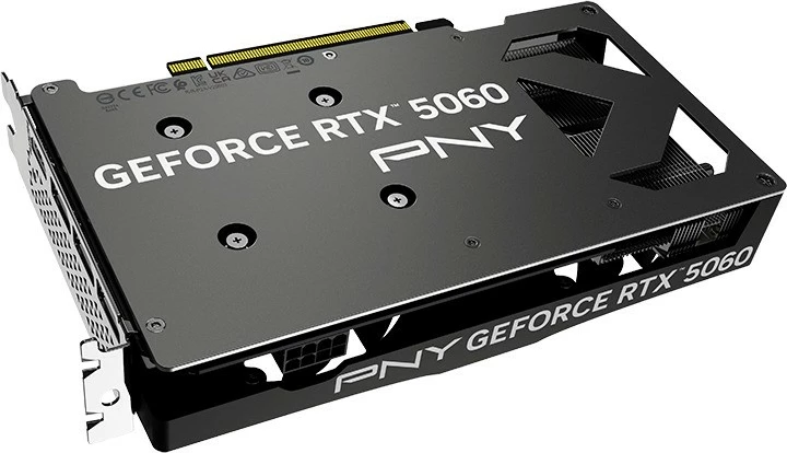 Grafična kartica PNY GeForce RTX 5060 OC, 8 GB DDR7, PCIe x8, 2 ventilatorja, črna