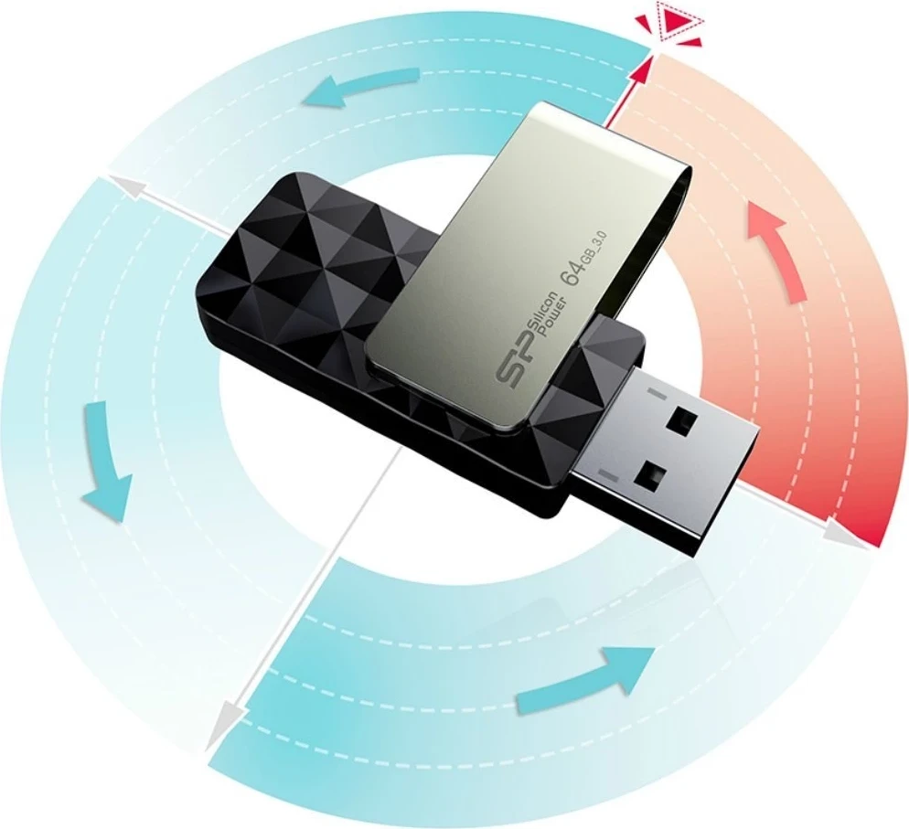 USB ključek 32 GB, USB Type-A 3.0, črn — Silicon Power