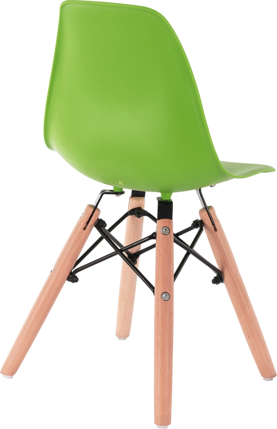 Stol Twist Kid FH8453.03 z lesenimi nogami in zelenim sedežem 30,5x33x59 cm, set 4 kosov