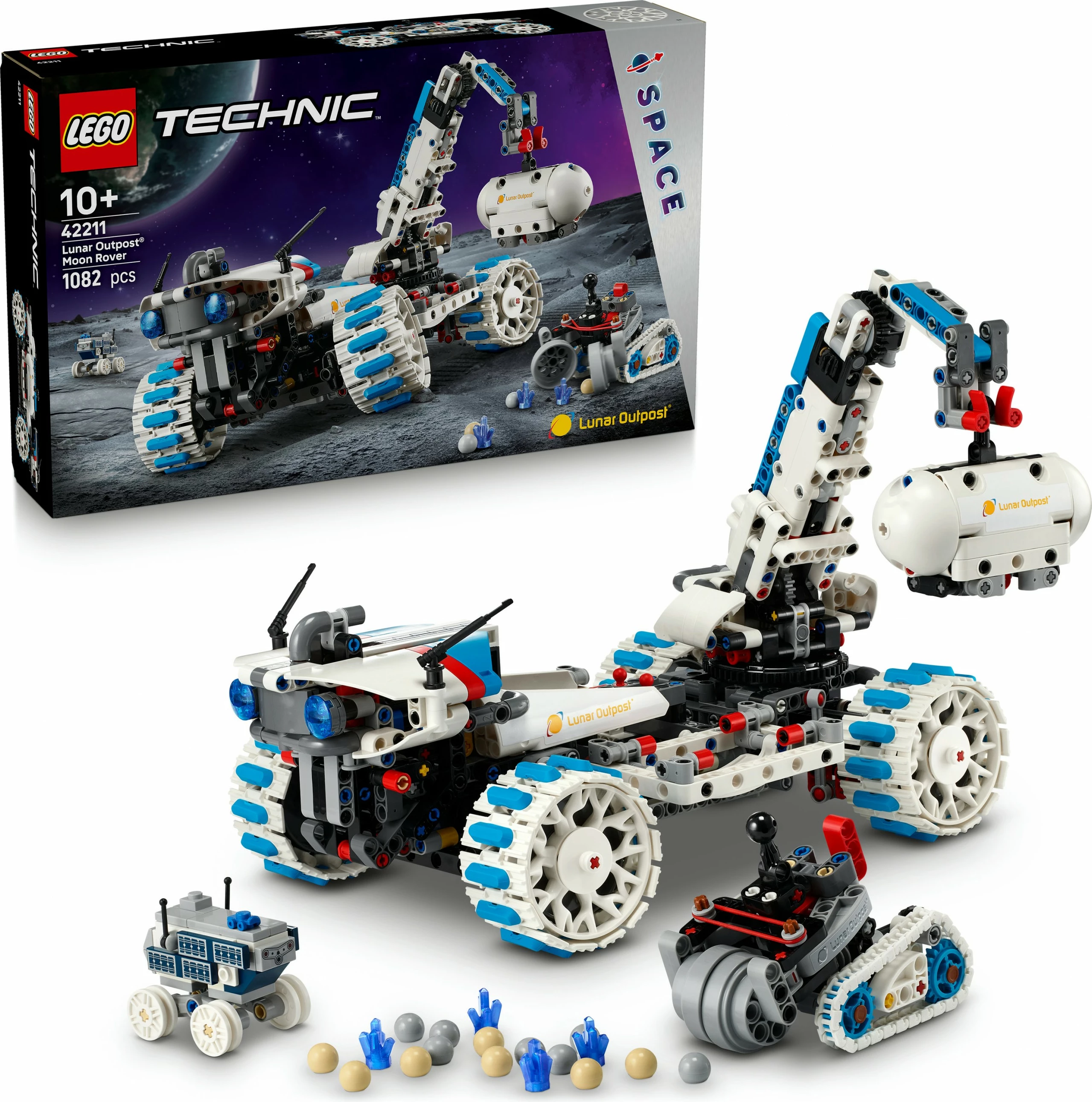 Gradbeni set LEGO Technic Lunar Outpost 42211, 1082 kosov, večbarven