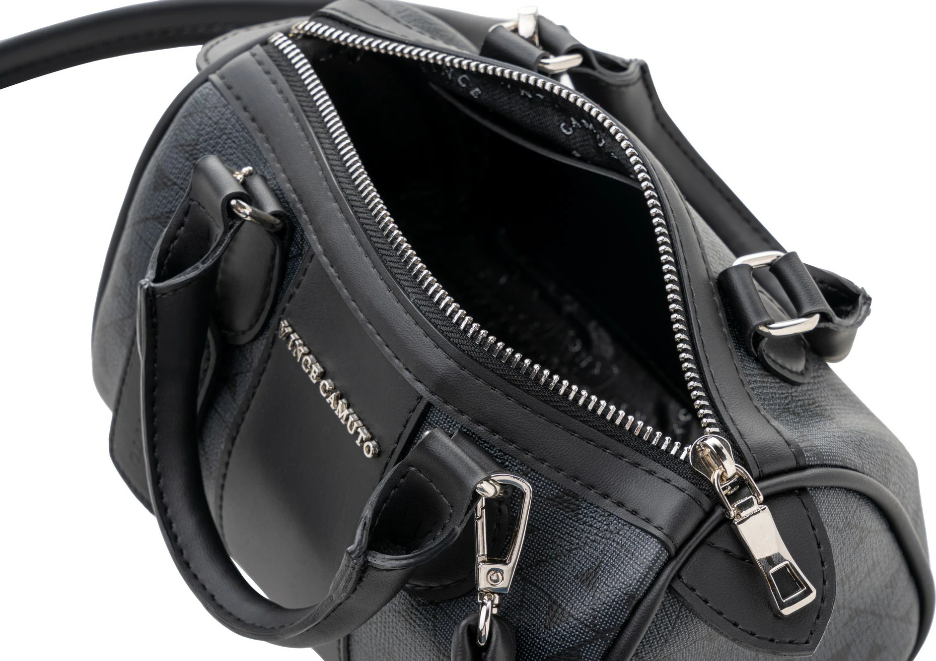 Ročna torbica Rimini, monogram, Vince Camuto, črna