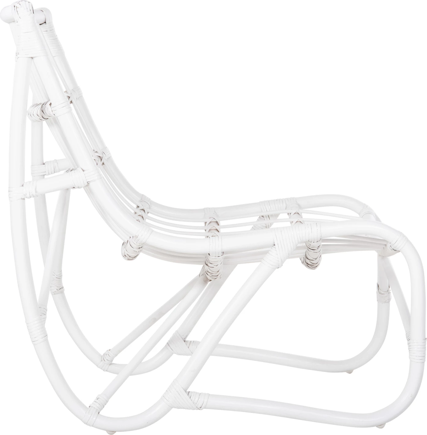 Naslanjač GRINN FH9815.03 iz ratana v beli barvi 56.5x73.5x79.5H cm