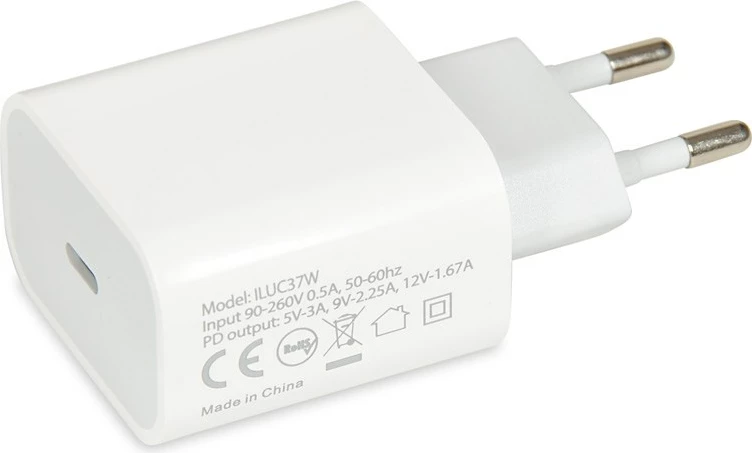 Polnilec za potovanje, I-BOX C37, PD20W, bel