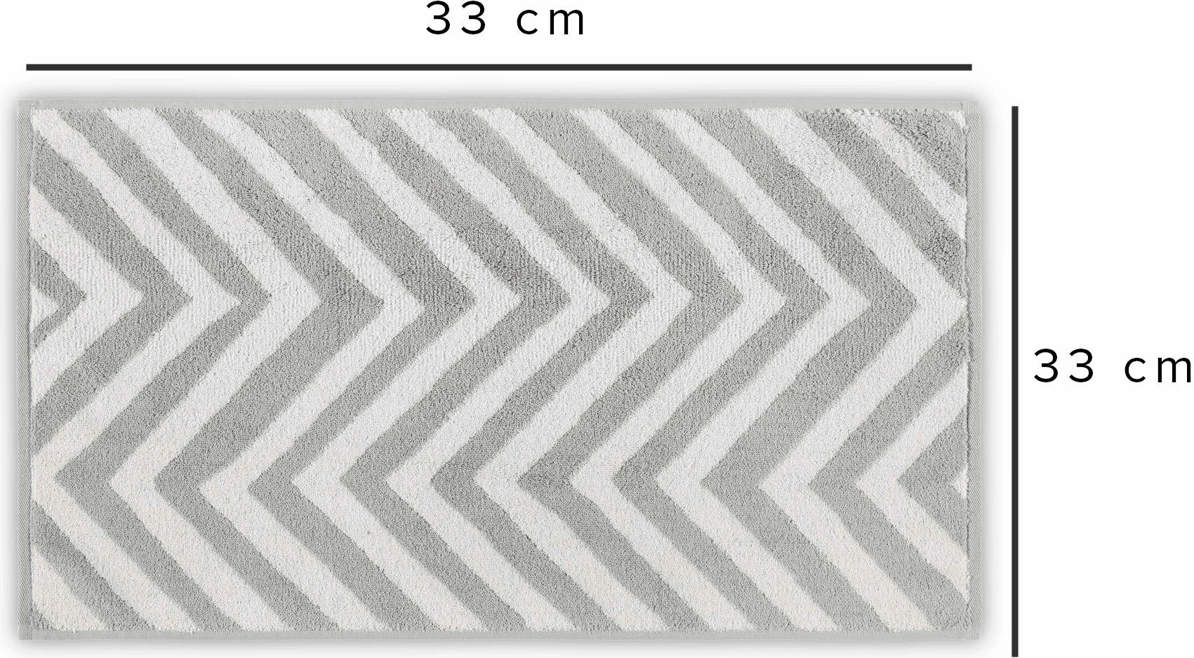 Brisača za umivanje, vzorec Chevron, bela in svetlo siva Mijölnir