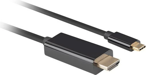 Kabel USB-C (M) - HDMI (M) 1 m, 4K 60 Hz, črn - Lanberg
