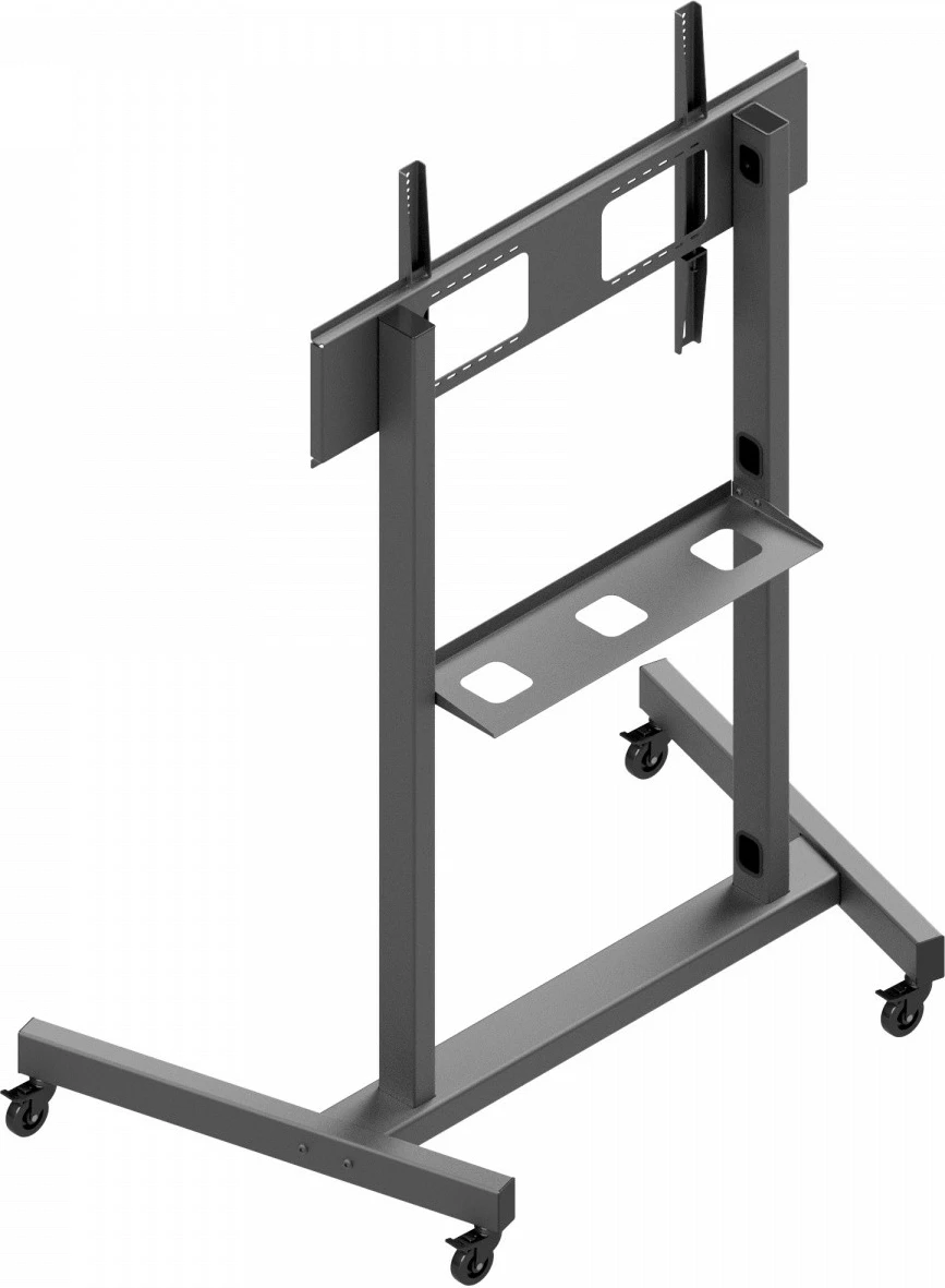 Voziček za TV/monitor Edbak TR19, za zaslone 55–110 palcev, jeklo, črn