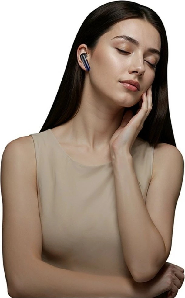 Brezžične TWS slušalke E02 USAMS Echo, Bluetooth 5.3, ANC+ENC, do 29 ur s polnilno škatlico, USB-C, črne