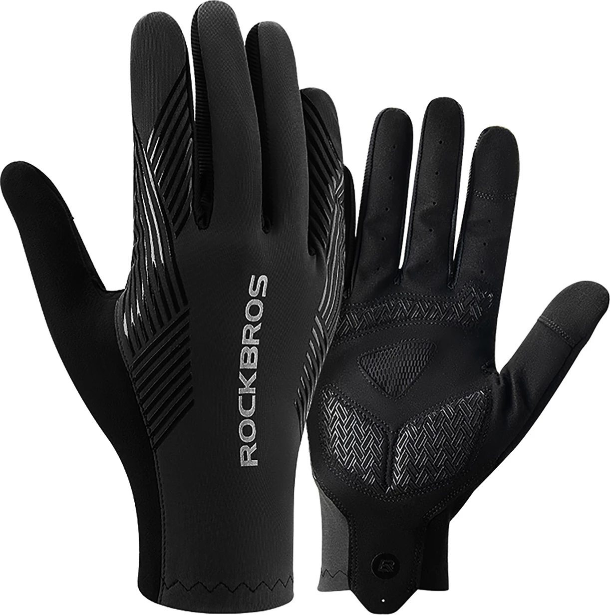 Kolesarske rokavice Rockbros 16110006010, polne, XXL, črne