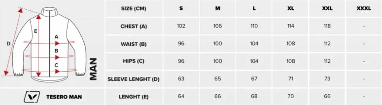 Topel duks Tesero, Viking, moški, rdeč