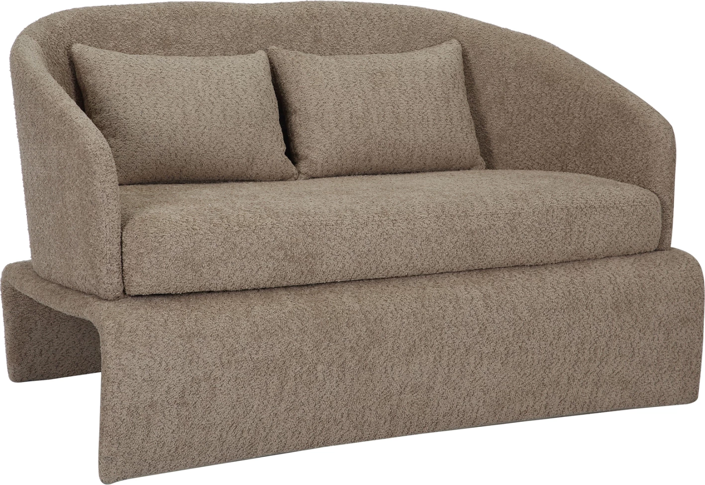 Dvosedna sedežna garnitura BEVY2 FH9678.03 iz bež tkanine in kovinskega ogrodja 128x72x74Hcm