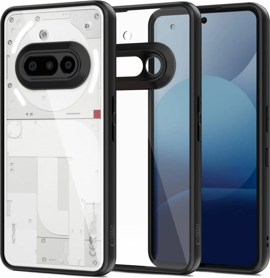 Prozoren/črn zaščitni ovoj MagMat Tech-Protect za Nothing Phone 3A