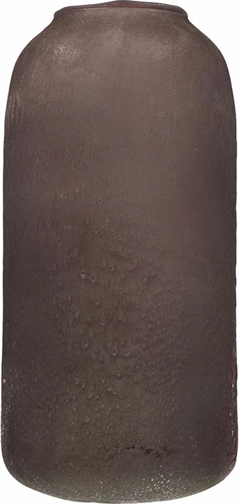 Steklena vaza, rdeče barve, 12x12x25 cm